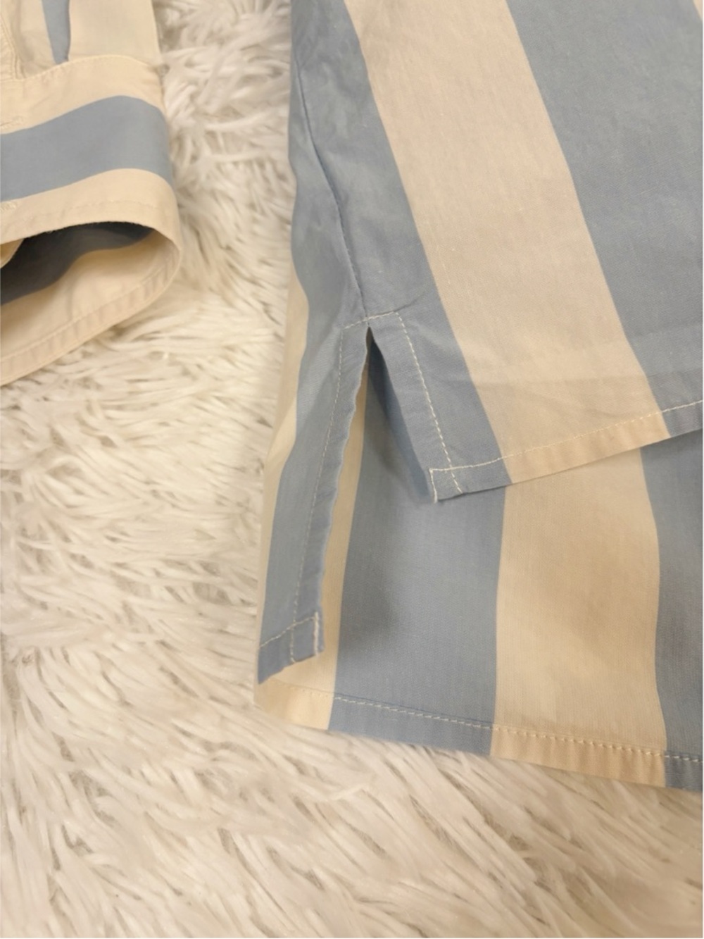 J. Crew Collection long sleeve Relaxed-fit cropped shirt in Barlow stripe - Picture 7 of 14